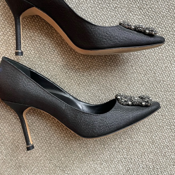 Manolo shoes size 7 in black/silver - Picture 4 of 4